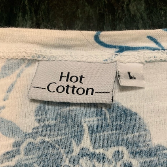 Hot Cotton floral tunic, size L - Picture 2 of 7